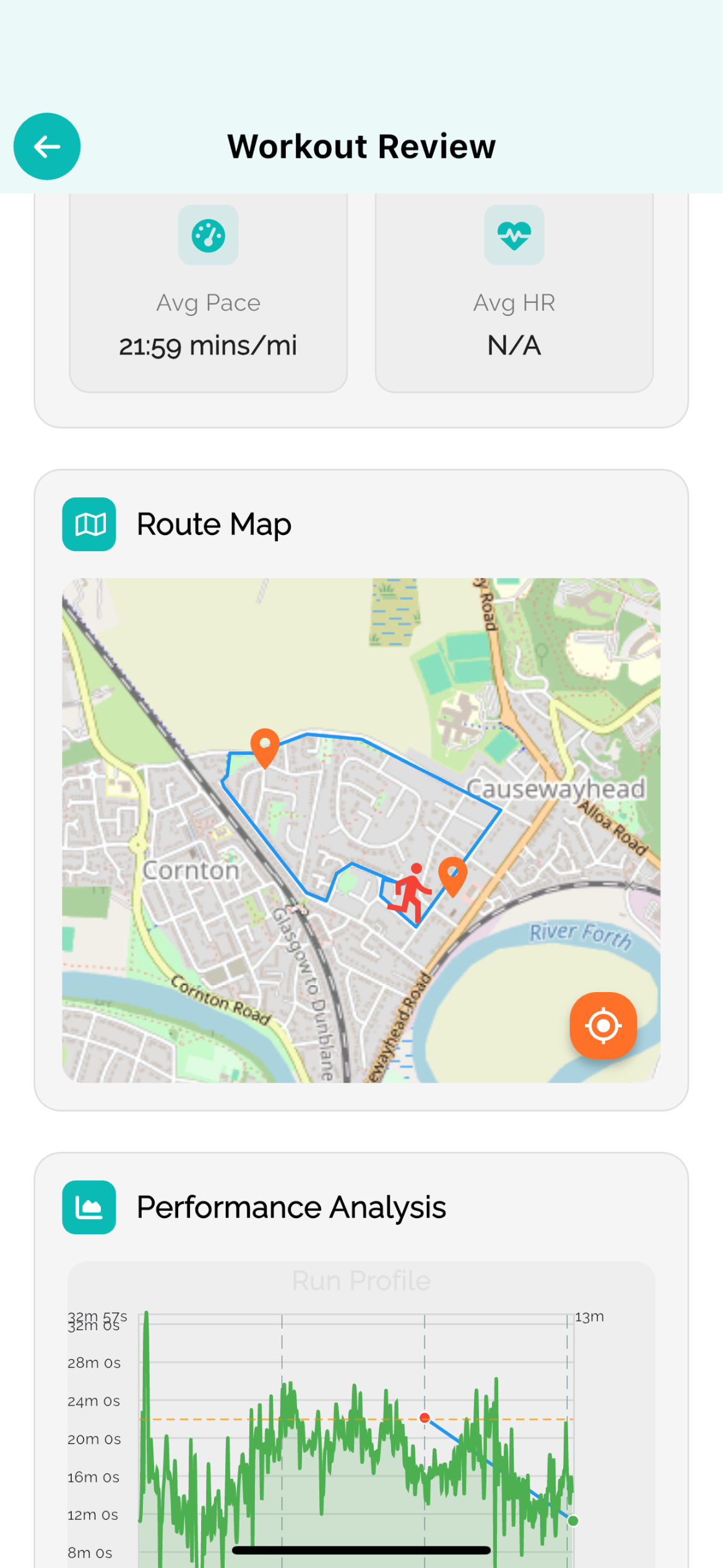 RunV run review screen